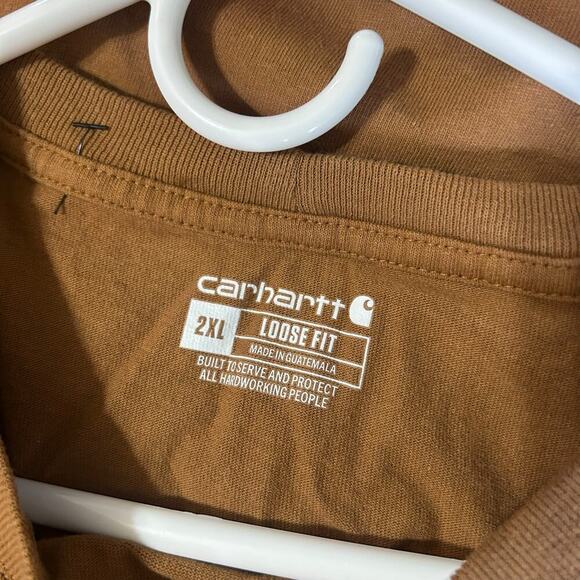 Carhartt Men's Loose Fit Logo Tee Brown size 2XL - Picture 5 of 5
